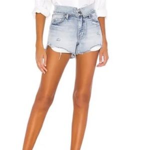 PISTOLA fold over jean shorts